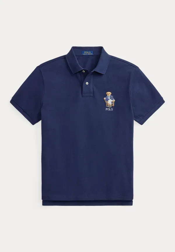 Поло с коротким рукавом Polo Ralph Lauren, цвет ньюпорт-нави — фото 4