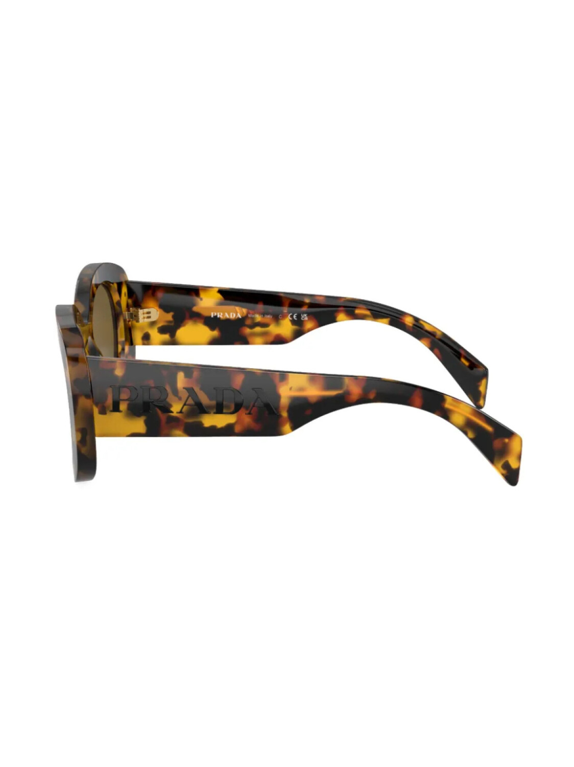Prada Eyewear солнцезащитные очки Prada PR A13S в массивной оправе, коричневый — фото 3