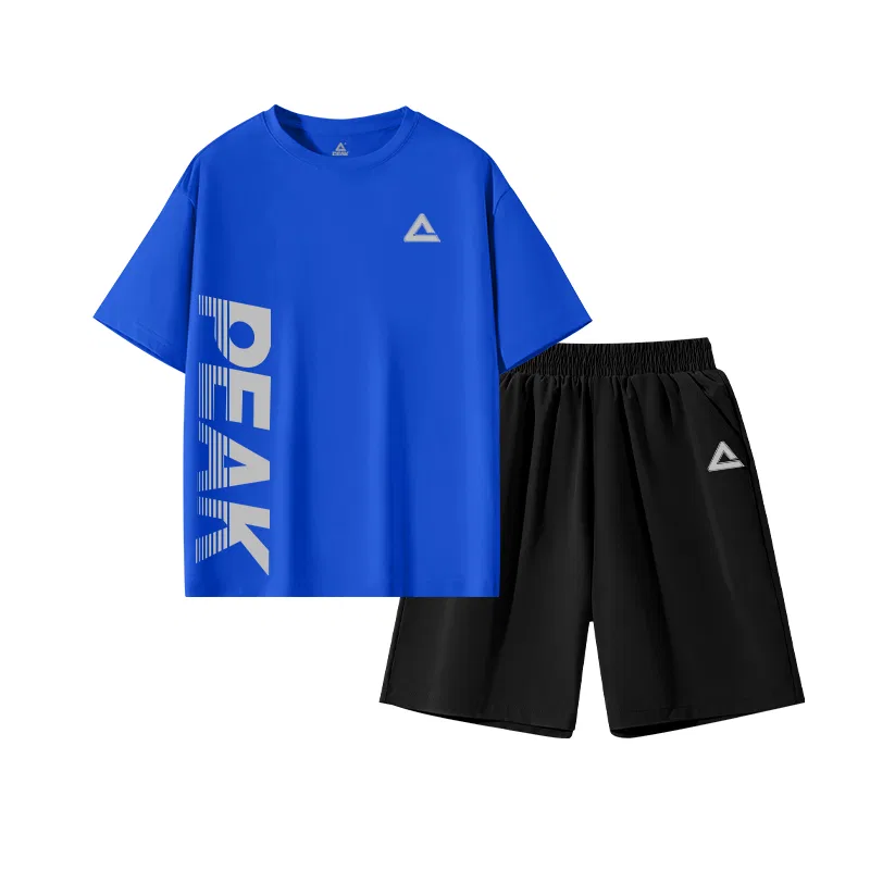 Спортивный костюм PEAK для детей, синий с серебристыми вставками