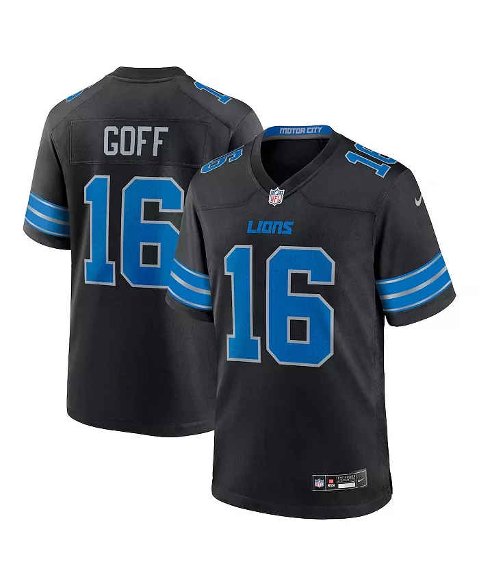 

Футболка игровая альтернативная Nike для мужчин Jared Goff Detroit Lions 2nd Alternate Fanatics, черный