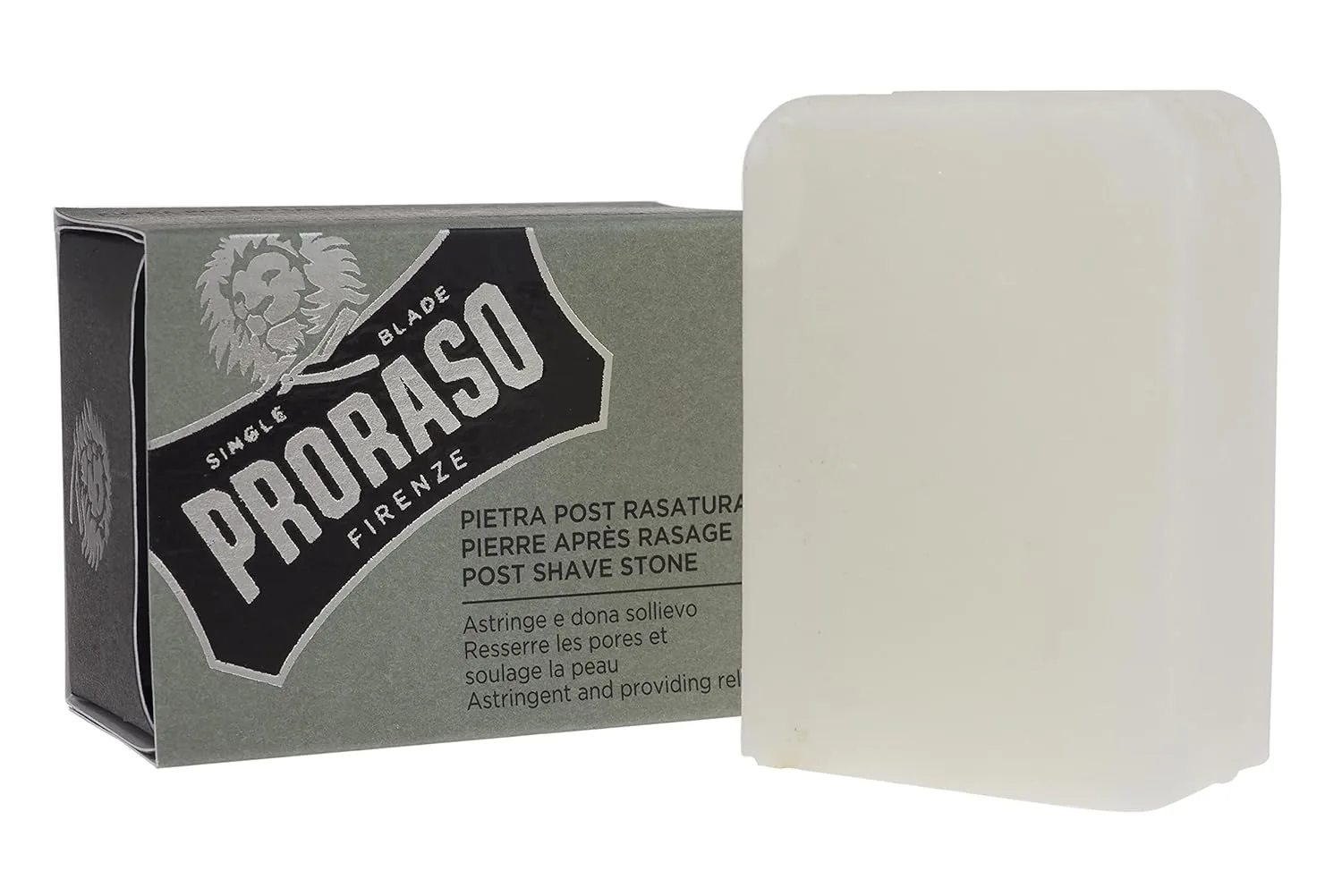 Камни для бритья после бритья Proraso, блок из натурального алюминия, 1 шт. (упаковка из 1 шт.)
