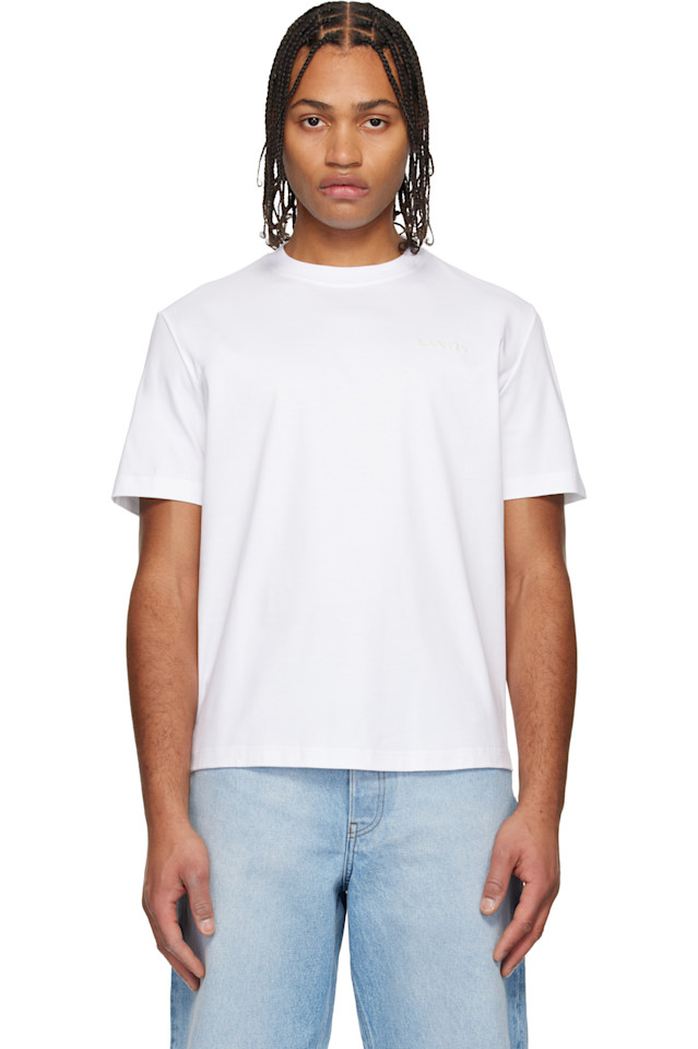 

Lanvin Белая футболка с логотипом Bouclet