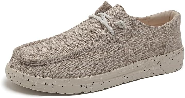 

Мужские повседневные тканевые лоферы слипоны, легкие дышащие мокасины для пар, удобная обувь для прогулок и катания на лодке Generic, коричневый