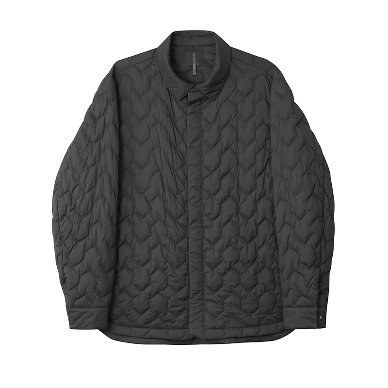 

Nautica Мужская пуховая куртка, черная, с воротником-стойкой, легкая пуховая куртка-рубашка