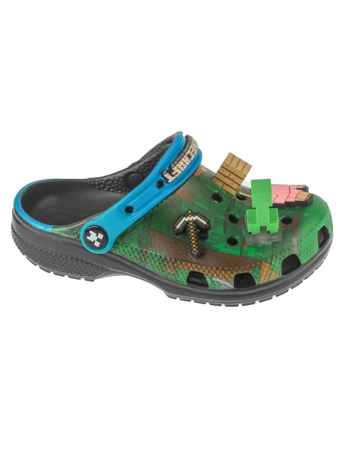 Детские сандалии Crocs Classic Minecraft Clog Kids зеленого цвета