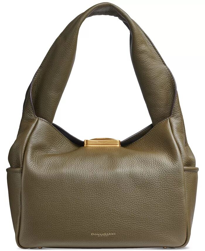 

Сумка-тоут Donna Karan Amagansett из мягкой кожи с рельефной застежкой на магните Donna Karan New York, коричневый/бежевый