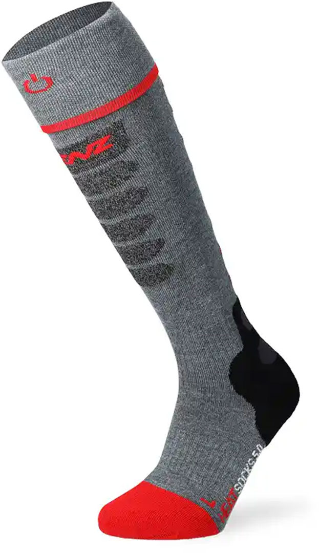 

Lenz Носки Heat 5.1 slim fit grey/red 45-47