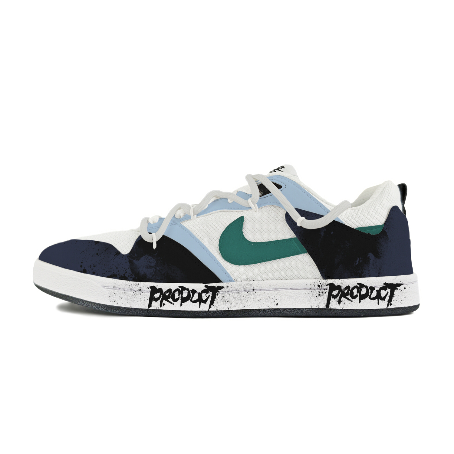 

Nike Кроссовки для скейтбординга SB Alleyoop Abрасшион резистент Low Top мужские White Black Blue