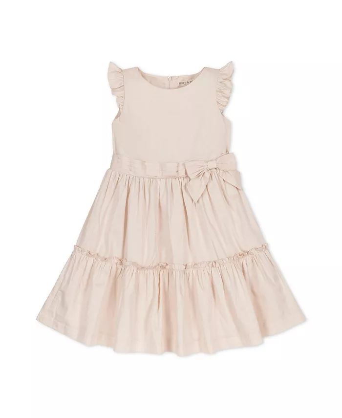 

Платье праздничное для девочки Toddler Girls Flutter Sleeve Tiered Sateen Party Dress Hope & Henry, белый