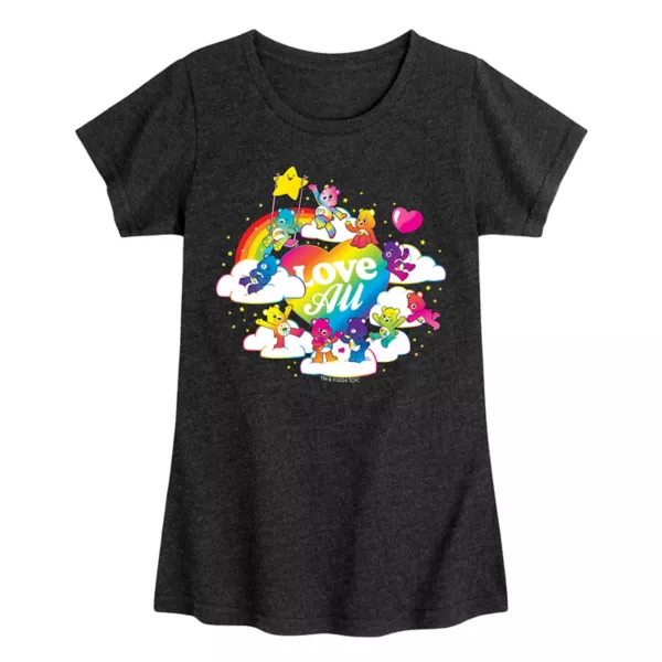 

Футболка с принтом Care Bears «Любовь для всех» для девочек 7-16 лет Licensed Character, цвет heather black