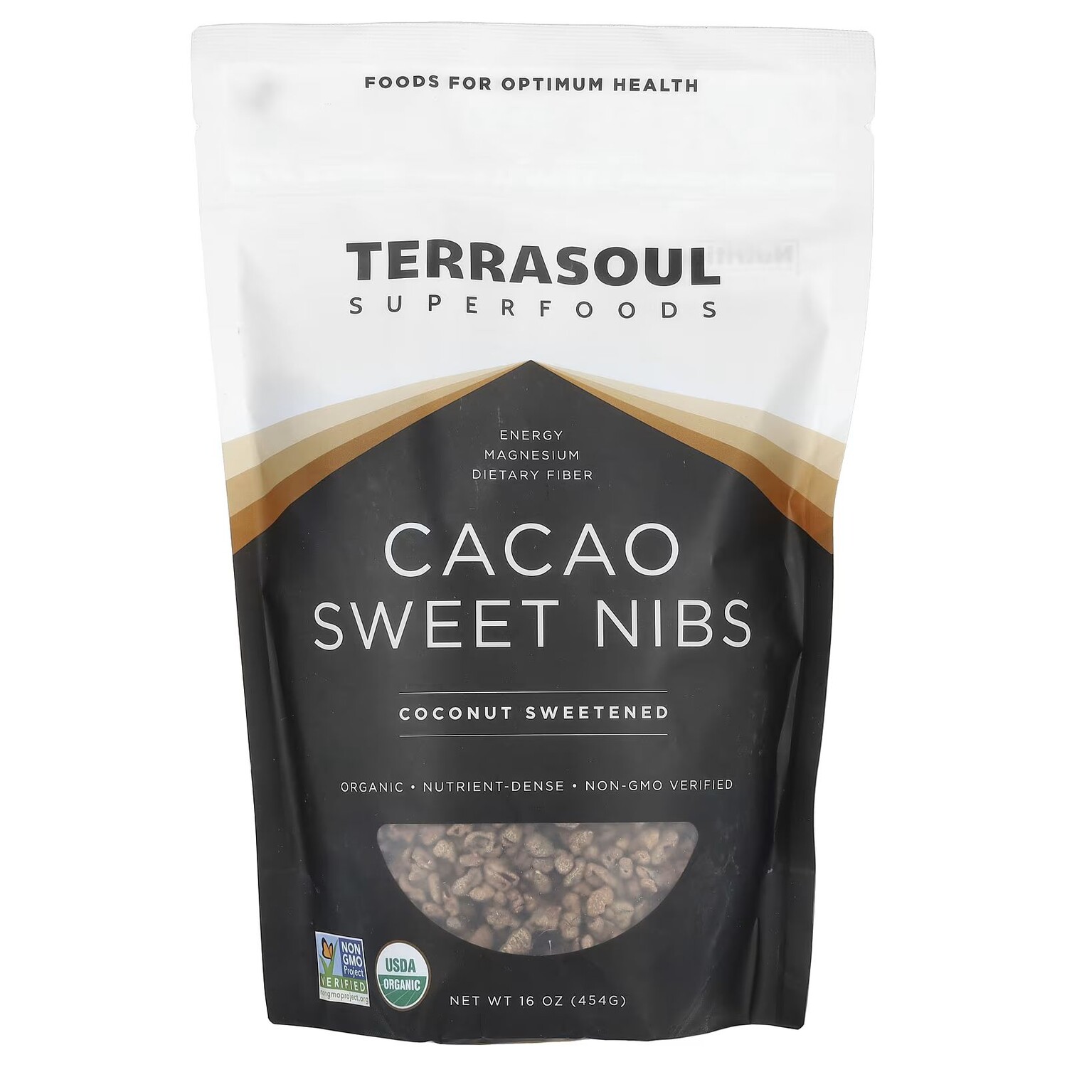 

Сладкие крупки какао, подслащенные кокосом, 16 унций (454 г) Terrasoul Superfoods