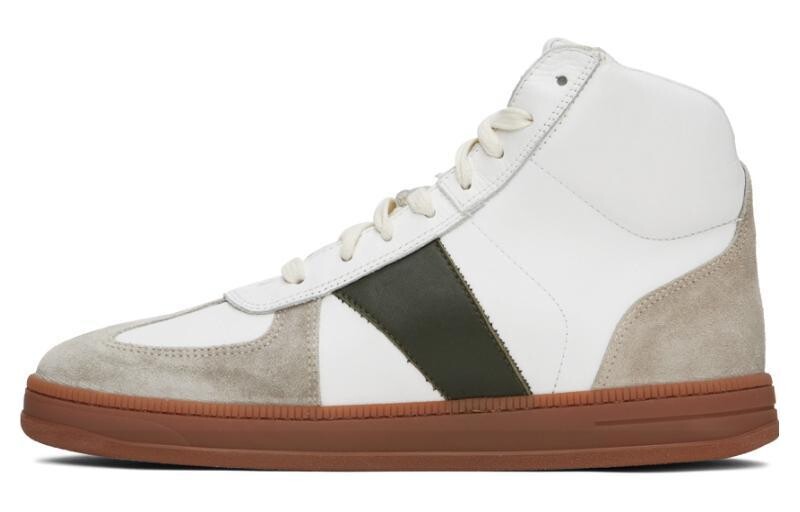 

Кроссовки RHUDE Skateboarding Shoes Men Mid-top White Black Brown, белый