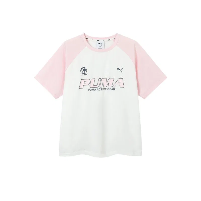 Детская футболка Quick Dry PUMA, White Red Tone 00316