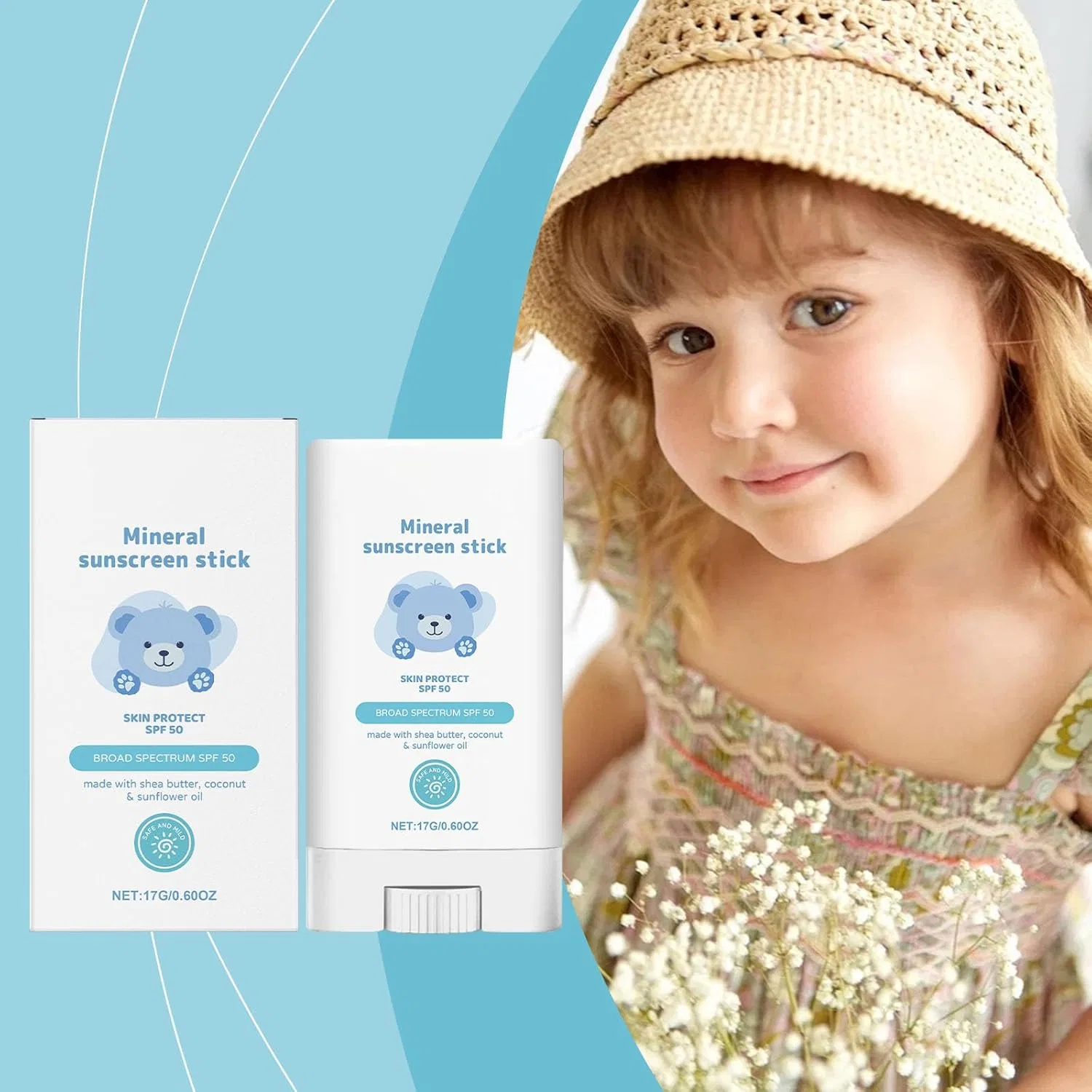 Солнцезащитный стик 50% Natural Oxide для чувствительной кожи, 1 шт, 60 г, белый Generic — фото 3