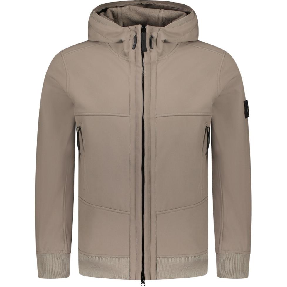 

STONE ISLAND Застегивающаяся на молнию толстовка с капюшоном, Khaki