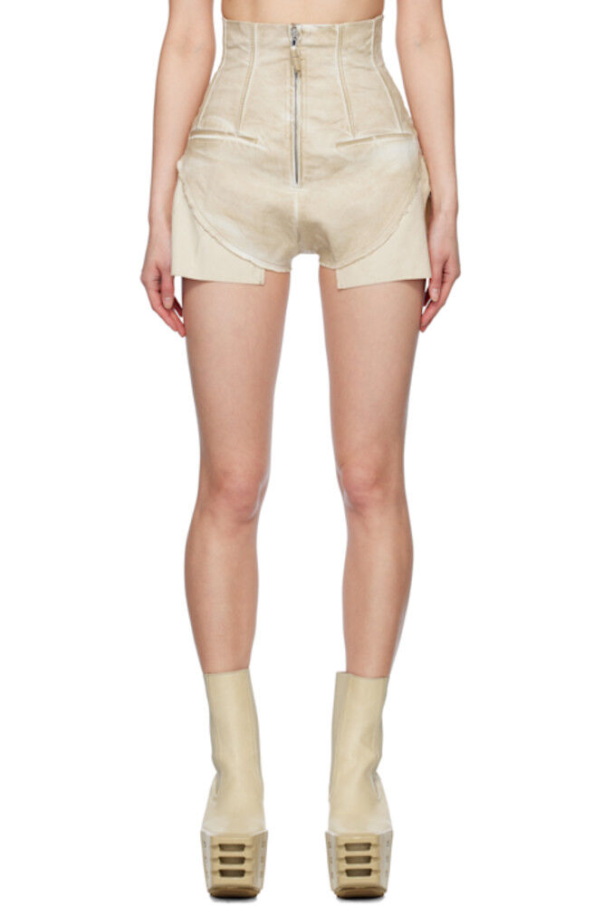 

Бежевые шорты Hollywood Dirt Cutoffs Denim Rick Owens DRKSHDW