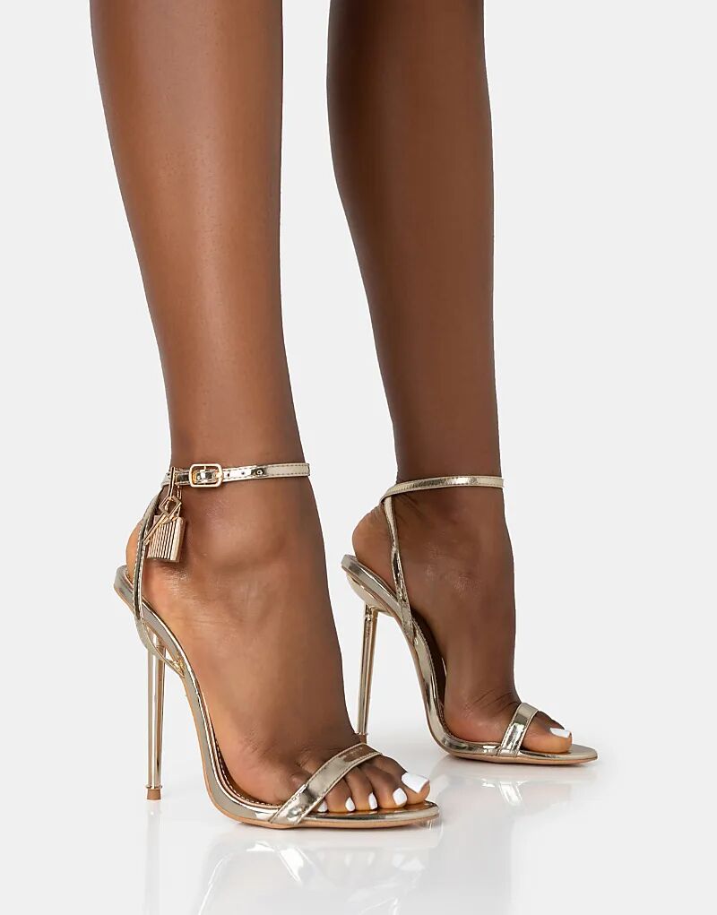 Public Desire Ti amo Туфли из золотого полиуретана
