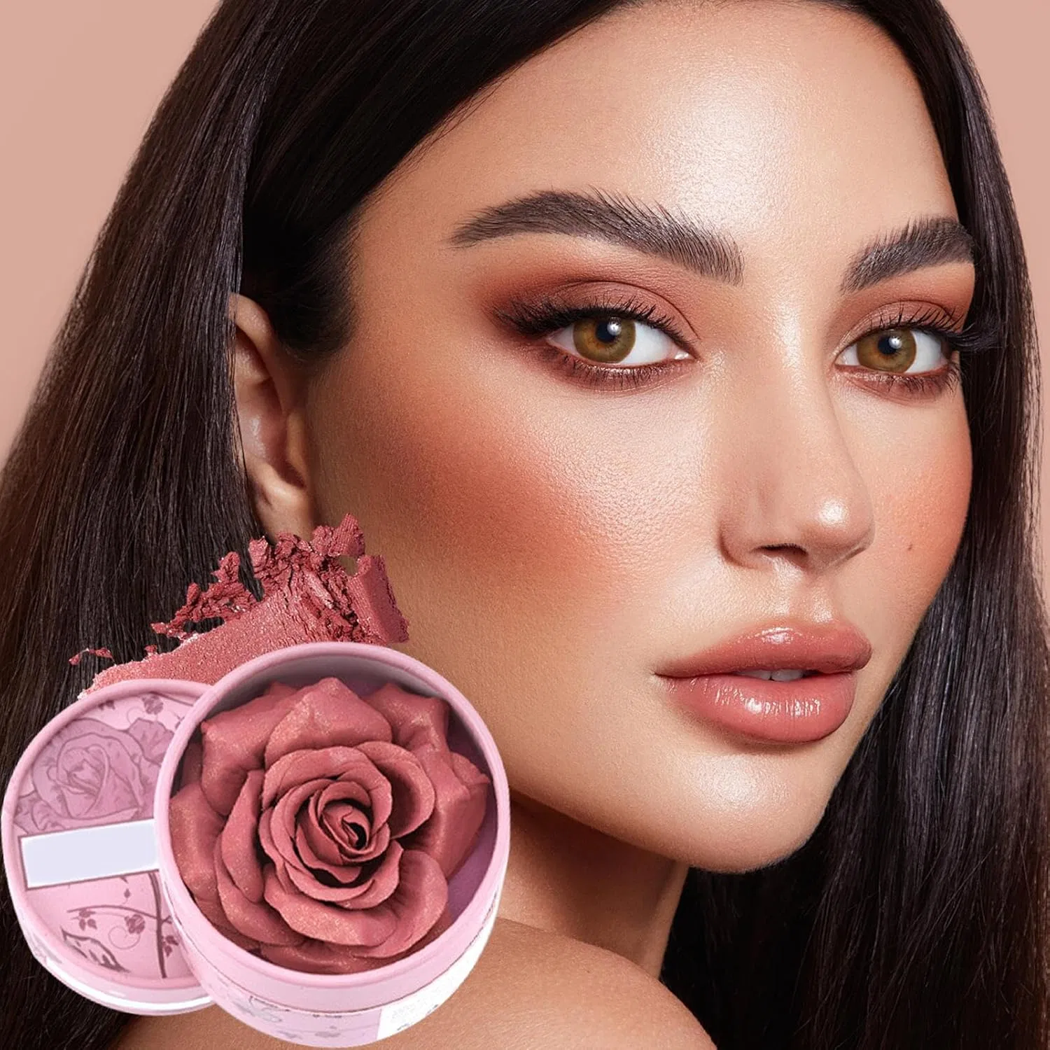 Румяна 3D Rose Petal Blush Daraserh, аромат розы, 1 шт — фото 3