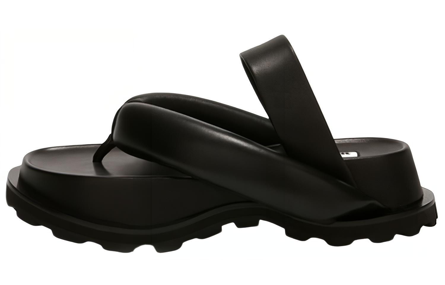 JIL SANDER Стильные женские сандалии черного цвета
