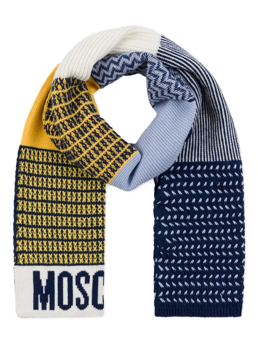 

Шарф в полоску Moschino, желтый