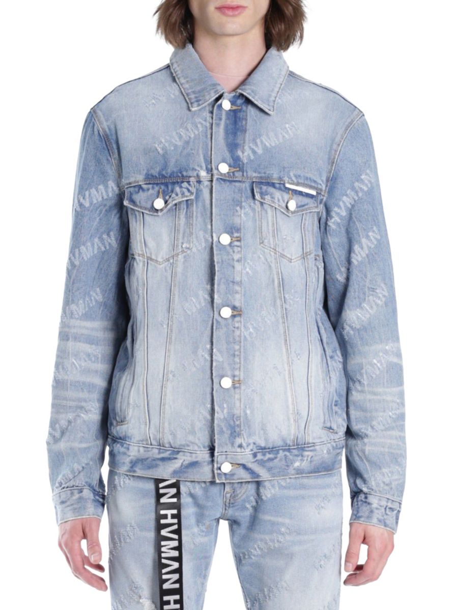 

Джинсовая куртка Trucker с выцветшим логотипом HVMAN, цвет Acid Blue, Синий, Джинсовая куртка Trucker с выцветшим логотипом HVMAN, цвет Acid Blue