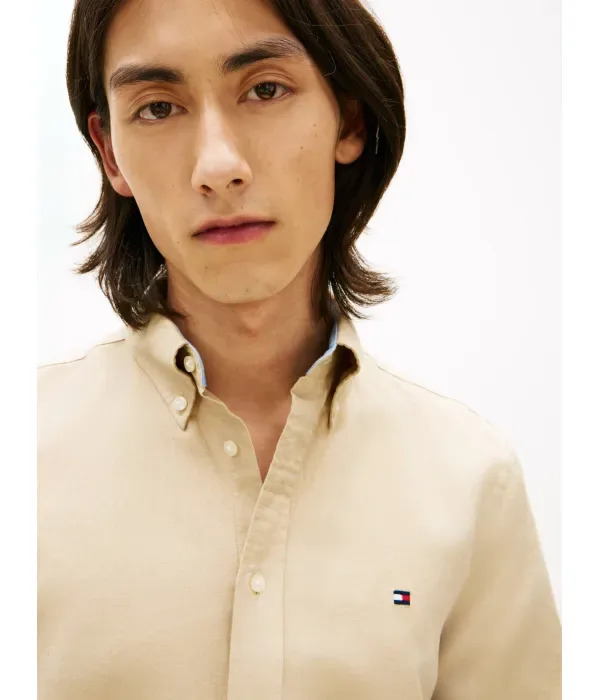 Рубашка regular fit Tommy Hilfiger, бежевый — фото 4