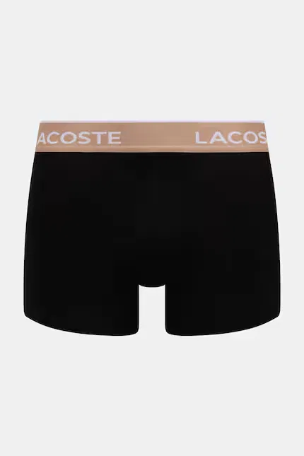 Боксеры мужские из мягкого хлопка 3 шт Lacoste, черный — фото 3