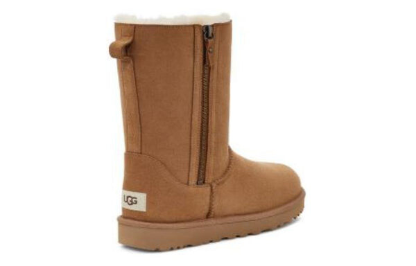 Кроссовки классические короткие на молнии Ugg, коричневый — фото 4