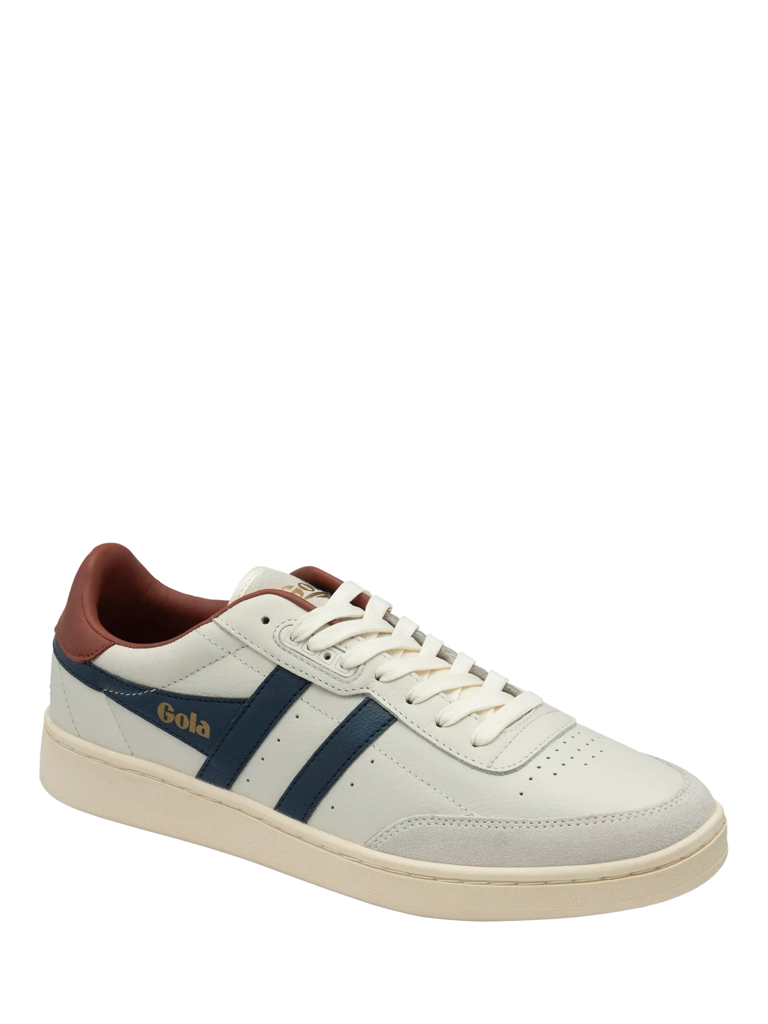 Кожаные кроссовки Contact Leather Trainers, цвет: белый/темно-синий/ржавый Gola — фото 2