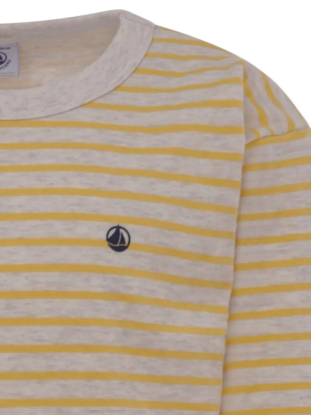 Полосатая футболка с длинным рукавом Petit Bateau, нейтральный — фото 3