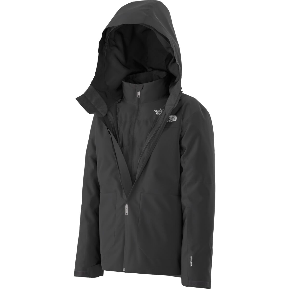 Свободная триклиматическая куртка - детская The North Face, черный — фото 3