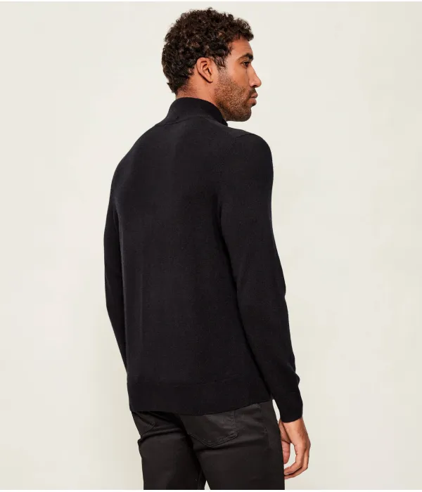Шерстяной свитер h-hemarlo Regular fit Boss, черный — фото 3