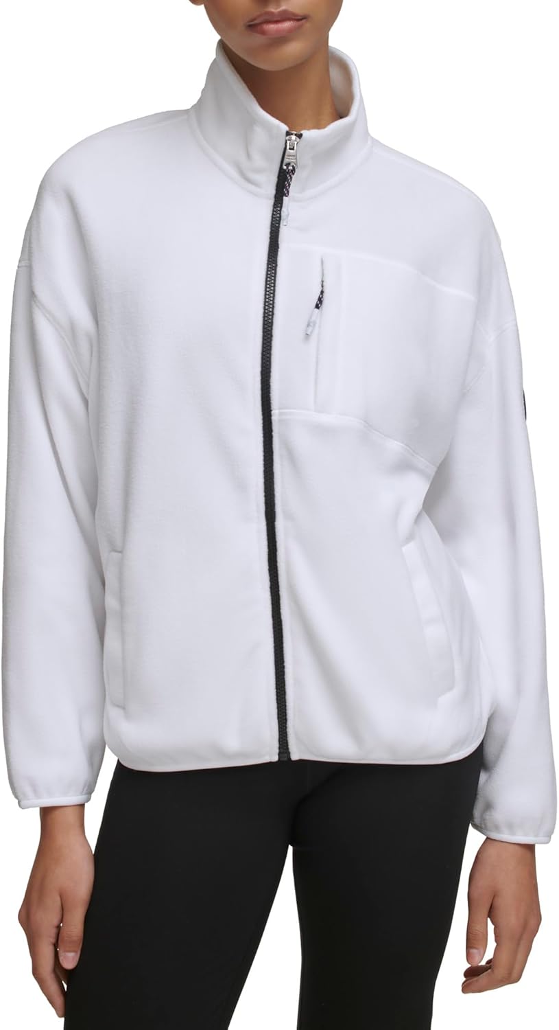 

Женская флисовая куртка Tommy Hilfiger с воротником-стойкой и застежкой-молнией, Cloud