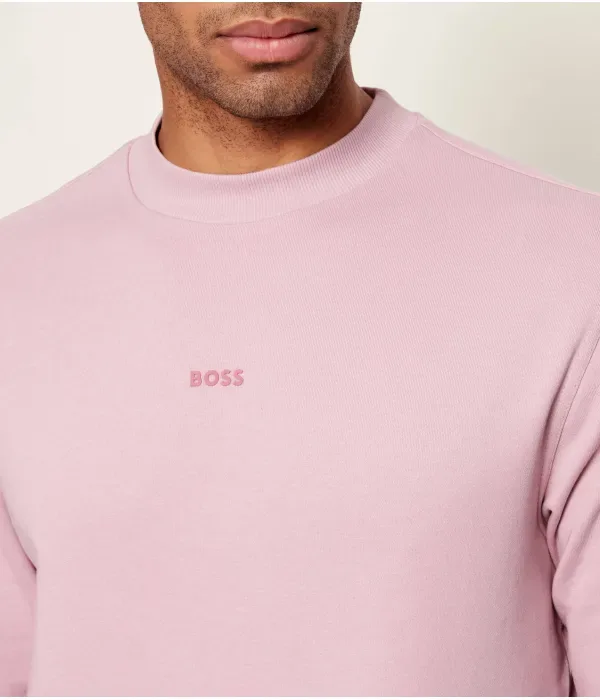 Толстовка WeSmallcrew comfort fit Boss Orange, розовый — фото 4