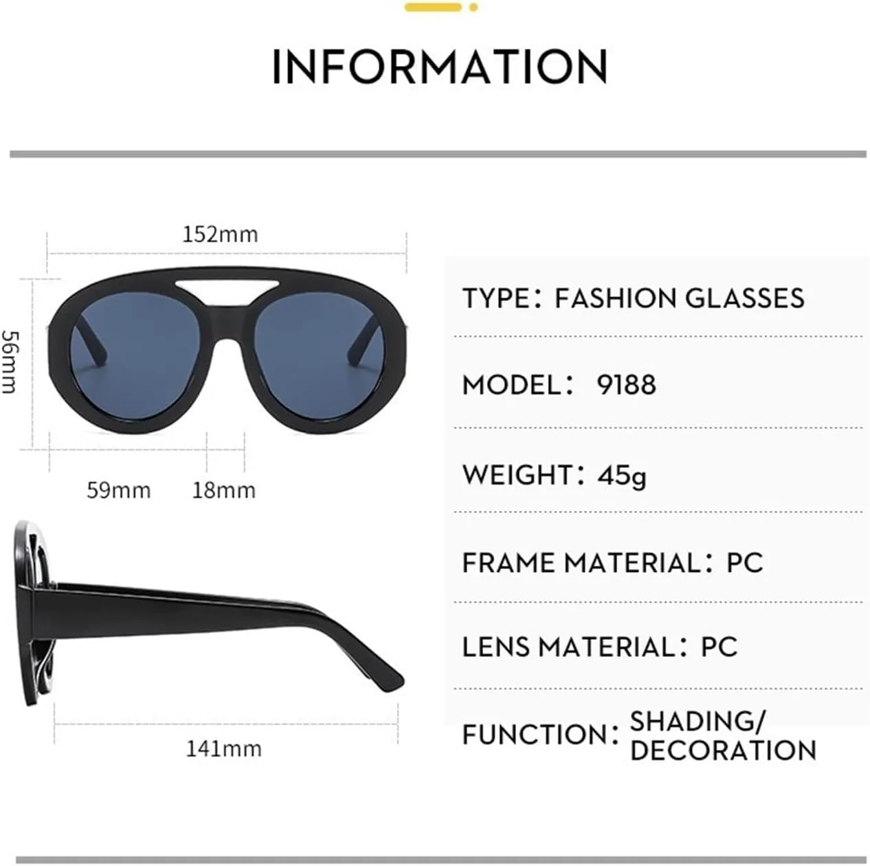 

Солнцезащитные очки для женщин с большой оправой для активного отдыха, мужские солнцезащитные очки с круглой оправой для отпуска и вождения Generic, Blue