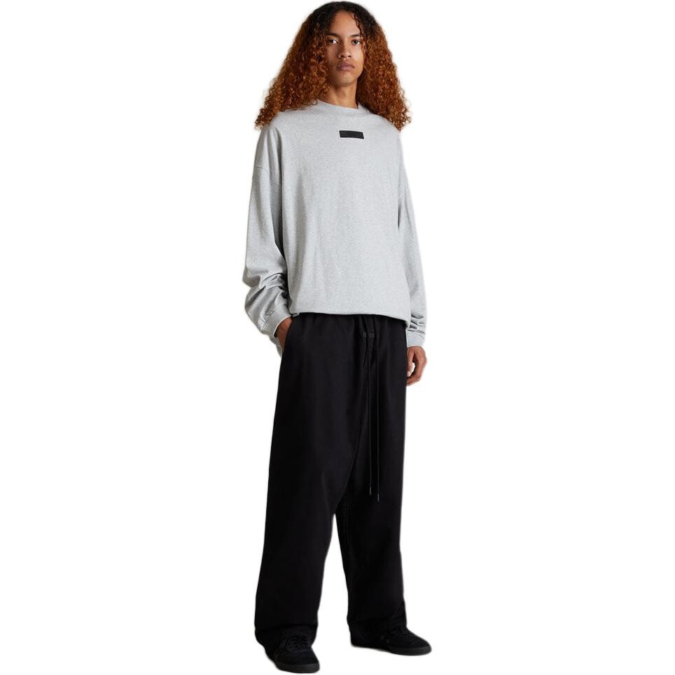 Хлопковая толстовка с логотипом Fear Of God Essentials, серый — фото 3