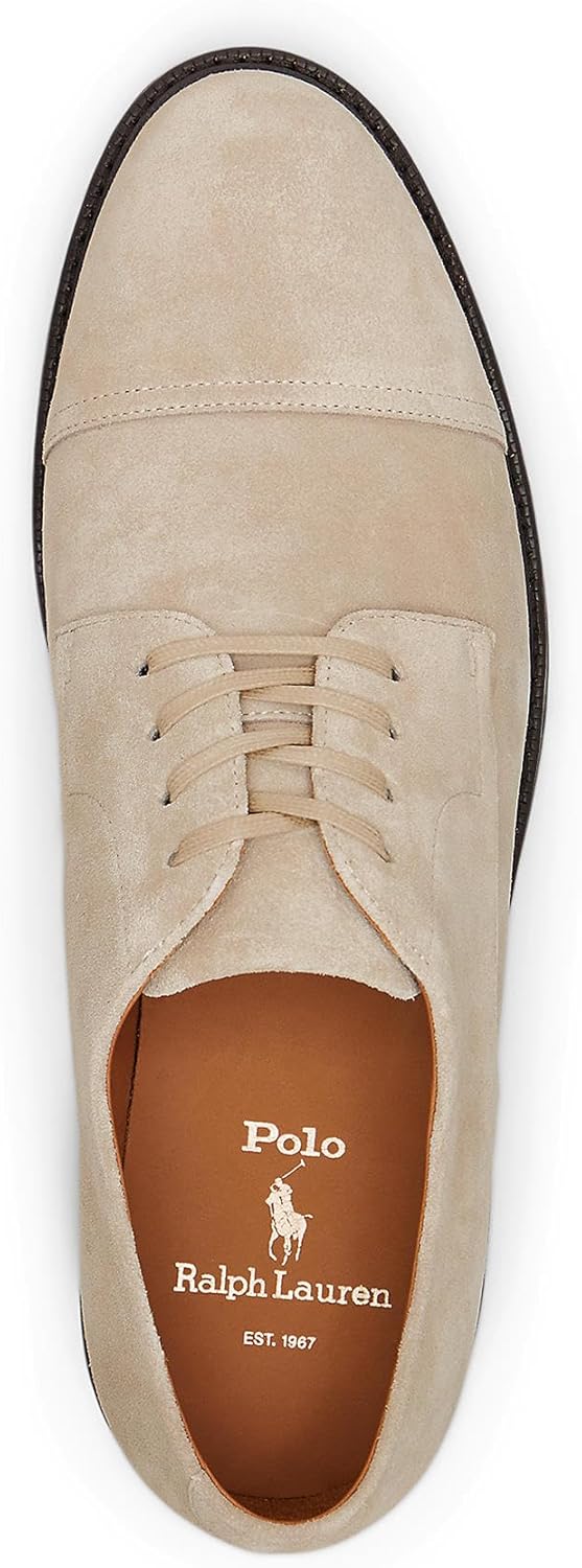 Polo Ralph Lauren мужские туфли Captoe Asher с замшевым мыском, Milkshake — фото 4