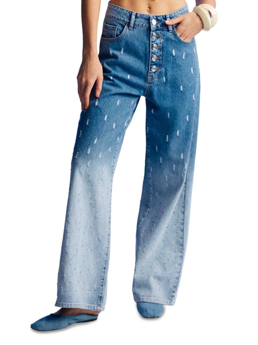 

Джинсы Wide Leg с градиентом Nocturne, синий