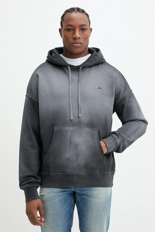 

Хлопковая толстовка S-ROB-HOOD-R2 SWEAT-SHIRT Diesel, серый