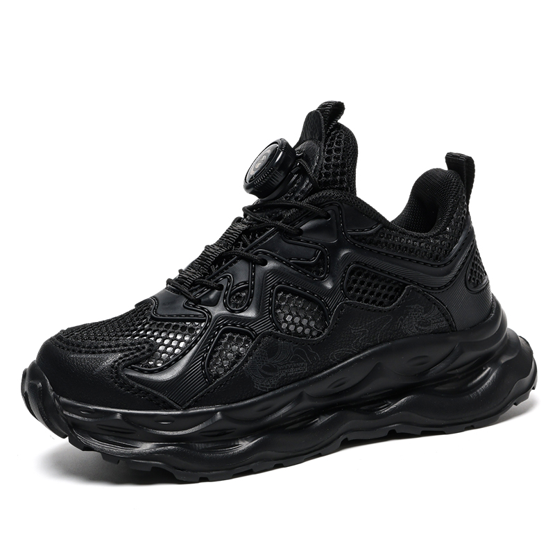 

Нескользящие износостойкие низкие детские кроссовки для повседневной носки Izumi Chiryū, черный