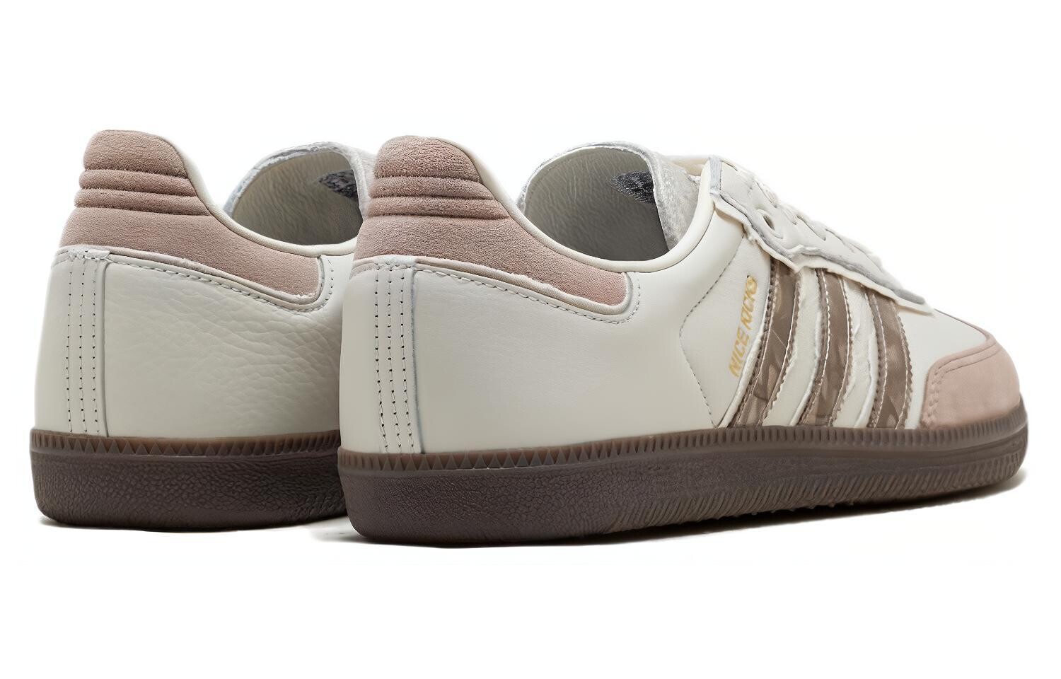 Adidas originals Samba Обувь для скейтбординга унисекс, Бежевый — фото 4
