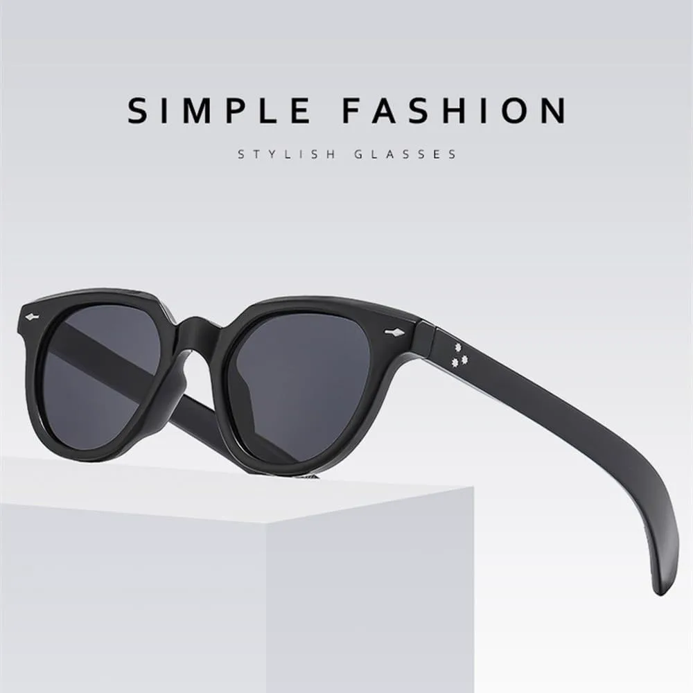 

Модные круглые солнцезащитные очки для женщин, ретро, ​​роскошные овальные женские очки с заклепками, панк-очки для мужчин, солнцезащитные очки UV400 TVTBBVV, Green