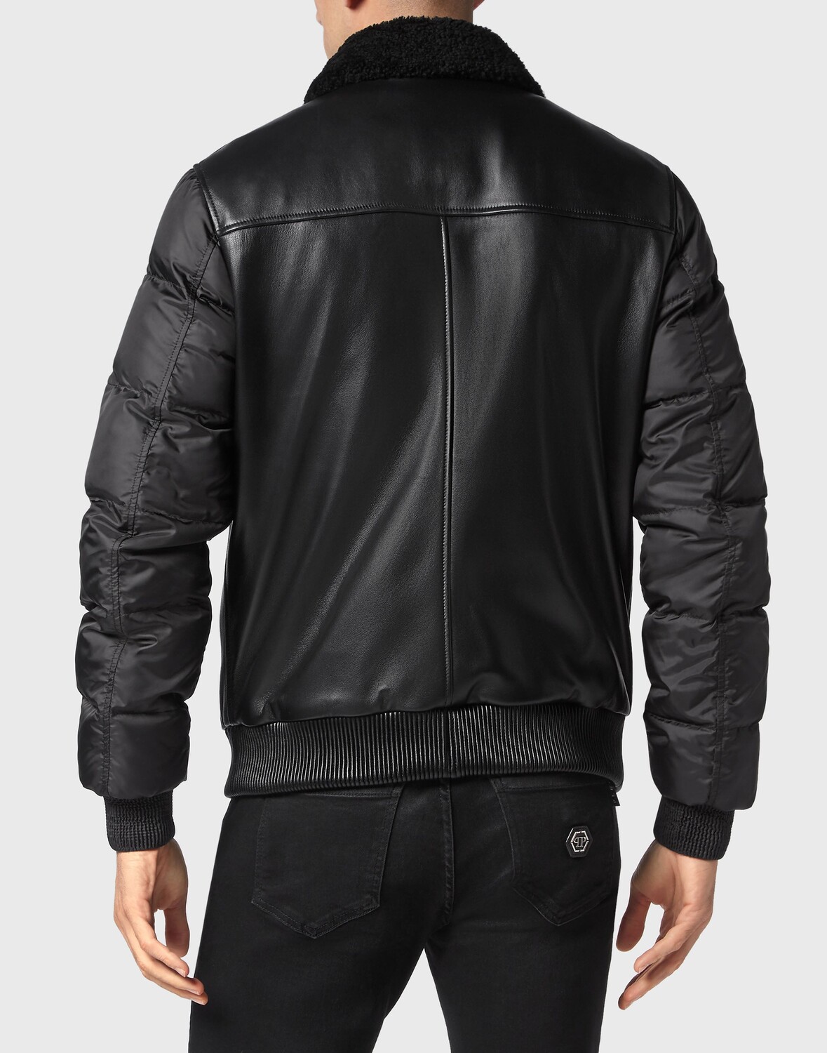 

Кожаная куртка Philipp Plein, черный
