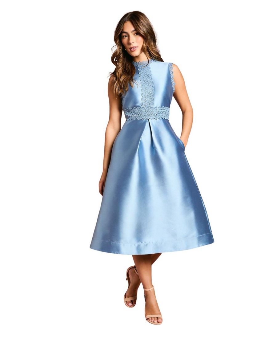 

Женское платье из твила с кружевом Coast, Dusty blue