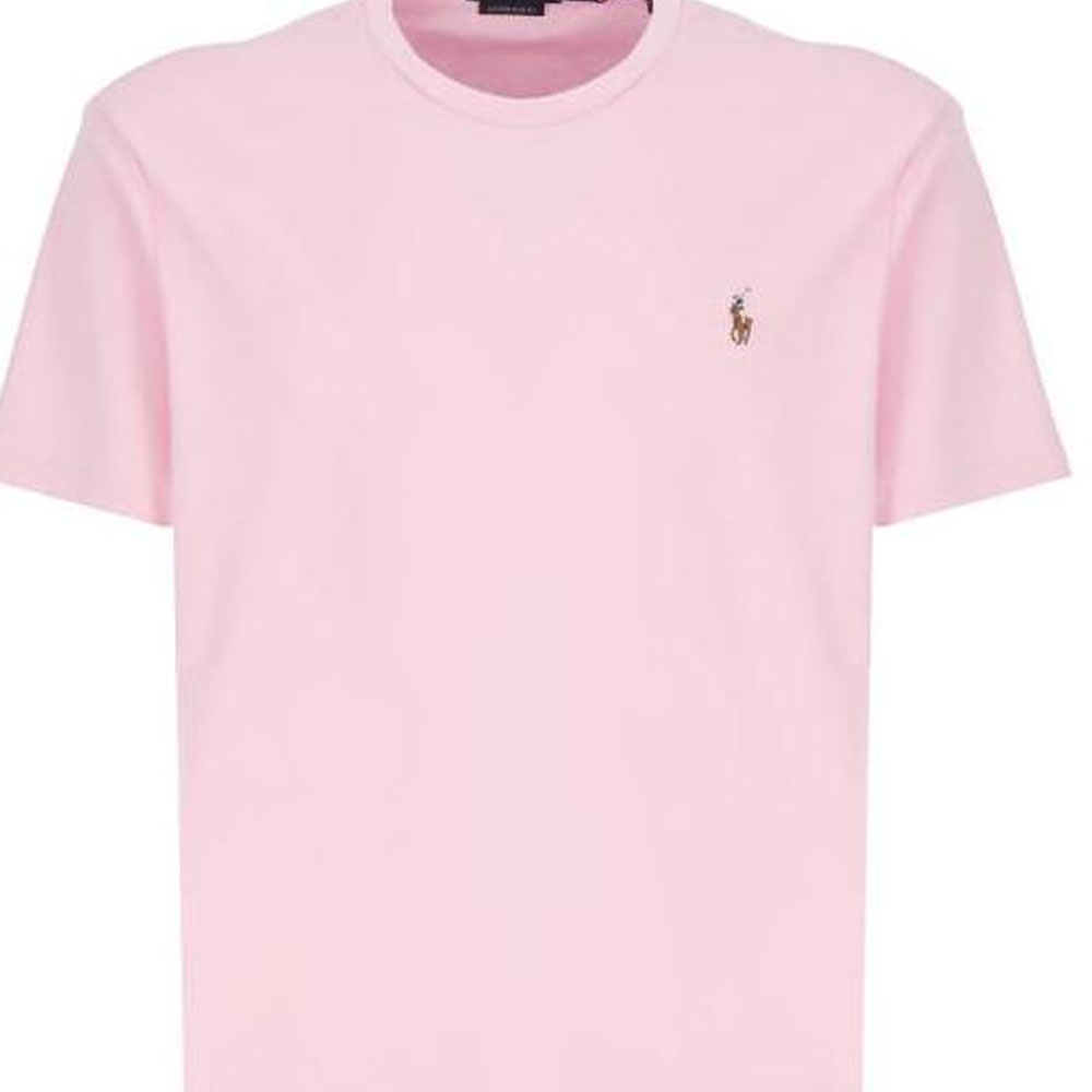 Футболка поло с вышитым логотипом Polo Ralph Lauren, светло-розовый — фото 3