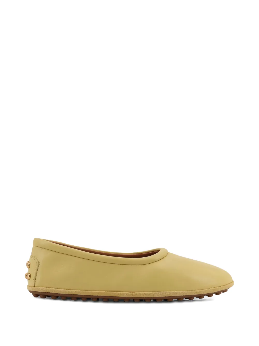 Балетки с заклепками TOD'S, желтый