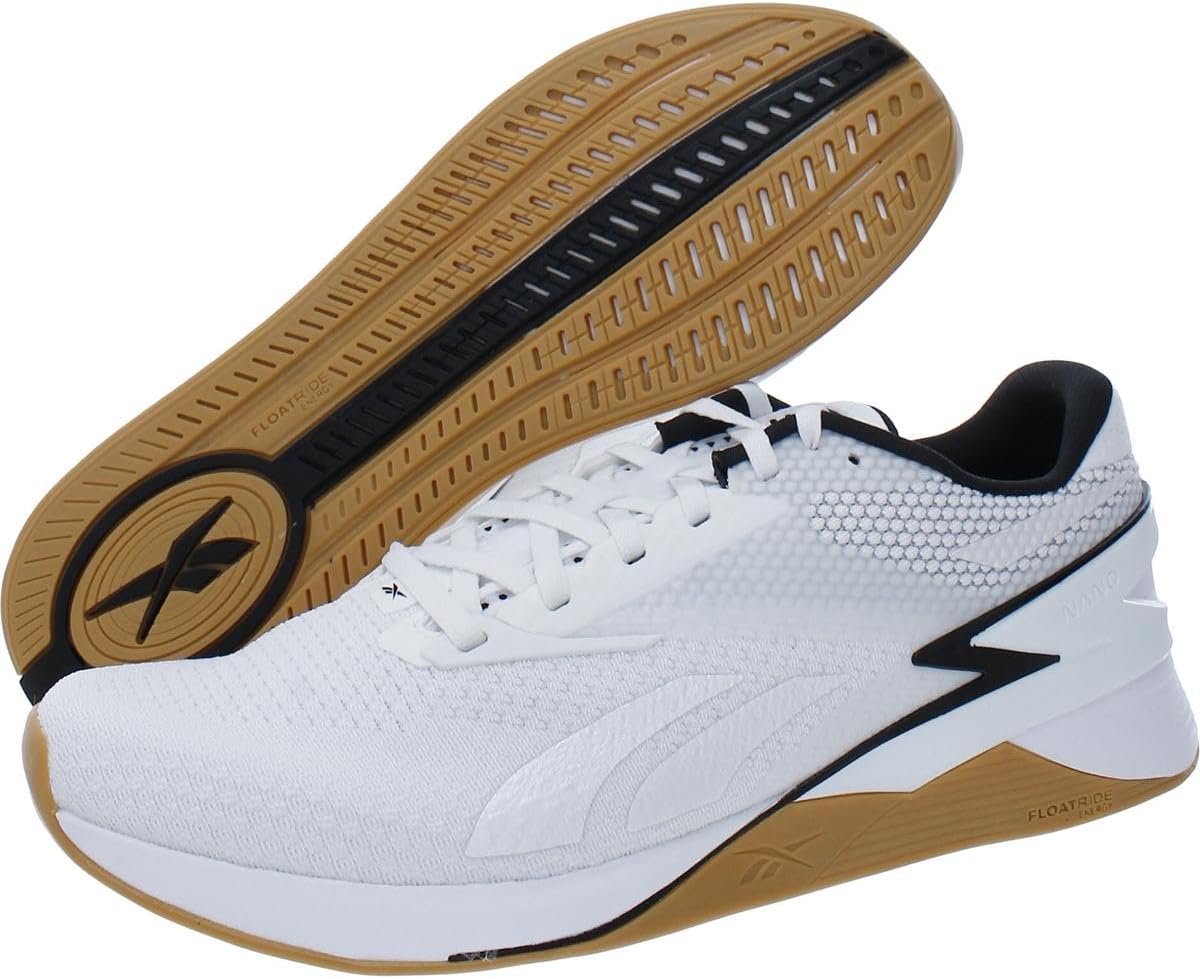 Кроссовки Reebok Nano X3 для взрослых унисекс, белый/черный — фото 2