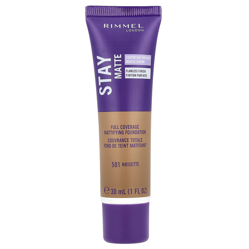 

Rimmel London, Stay Matte, матирующая основа для полного покрытия, оттенок 501, 30 мл (1 жидк. унц.)