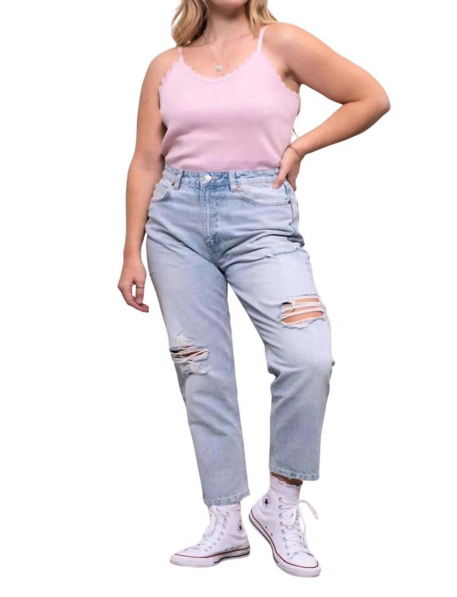 

Футболка Carly Scalloped Cami в сиреневом цвете Blu Pepper