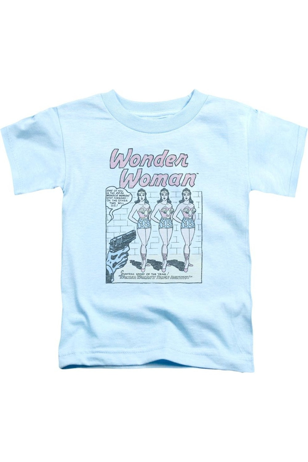 

Футболка с коротким рукавом для малышей DC Comics с изображением Чудо-женщины Gildan, светло-голубой